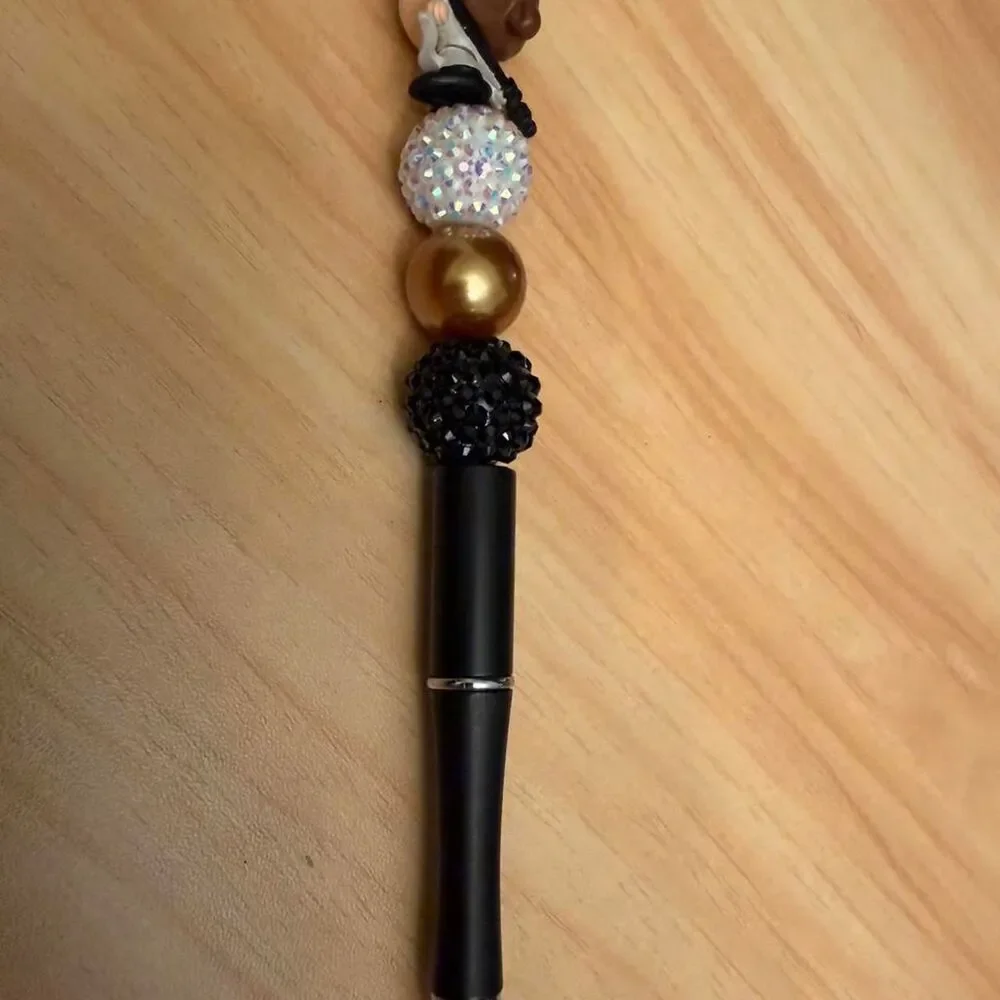 Star Wars Rey Beaded Pen – Doorables Red & Black Novelty Ballpoint Pen (New Ink)